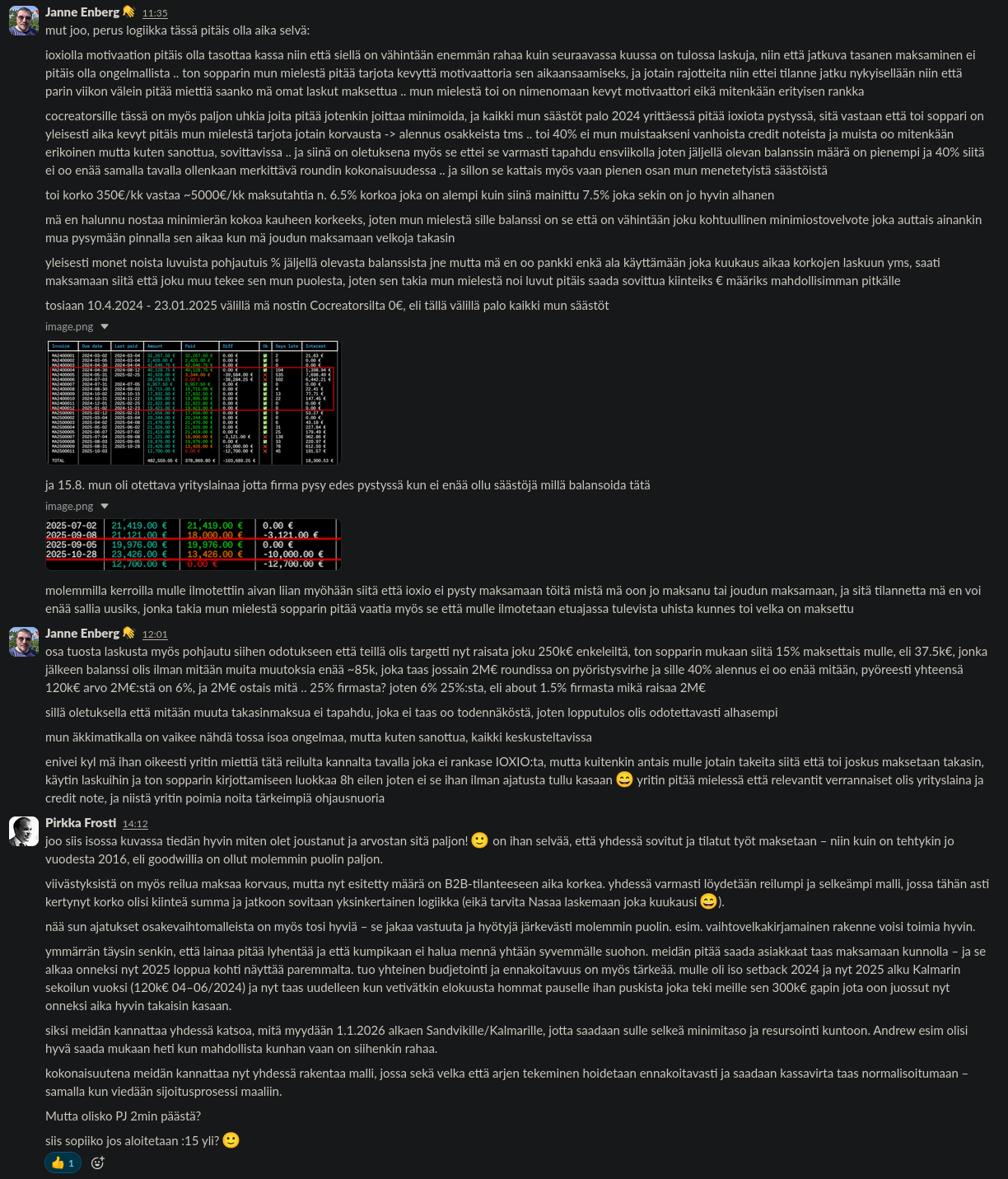 Slack direct message history